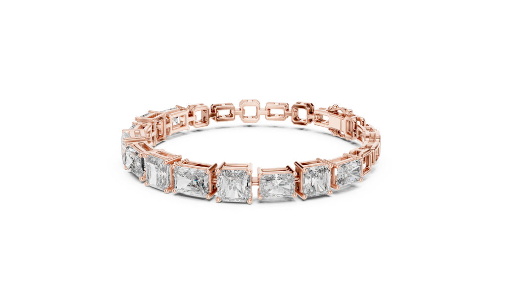 Prismara Large Radiant Cut Lab Grown Diamond Statement Bracelet