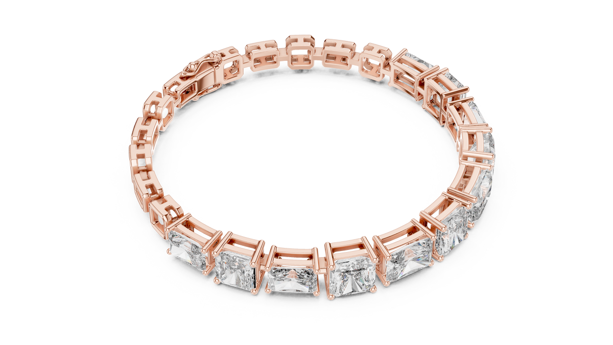 Prismara Large Radiant Cut Lab Grown Diamond Statement Bracelet
