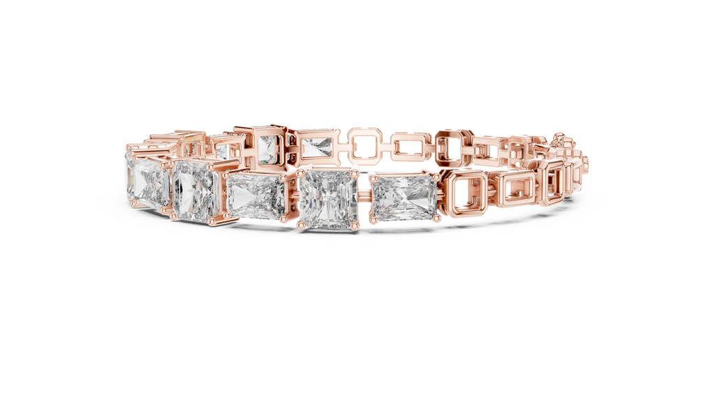 Prismara Large Radiant Cut Lab Grown Diamond Statement Bracelet