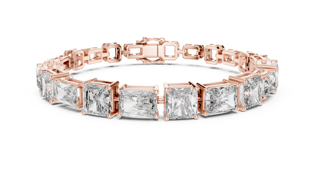 Prismara Large Radiant Cut Lab Grown Diamond Statement Bracelet