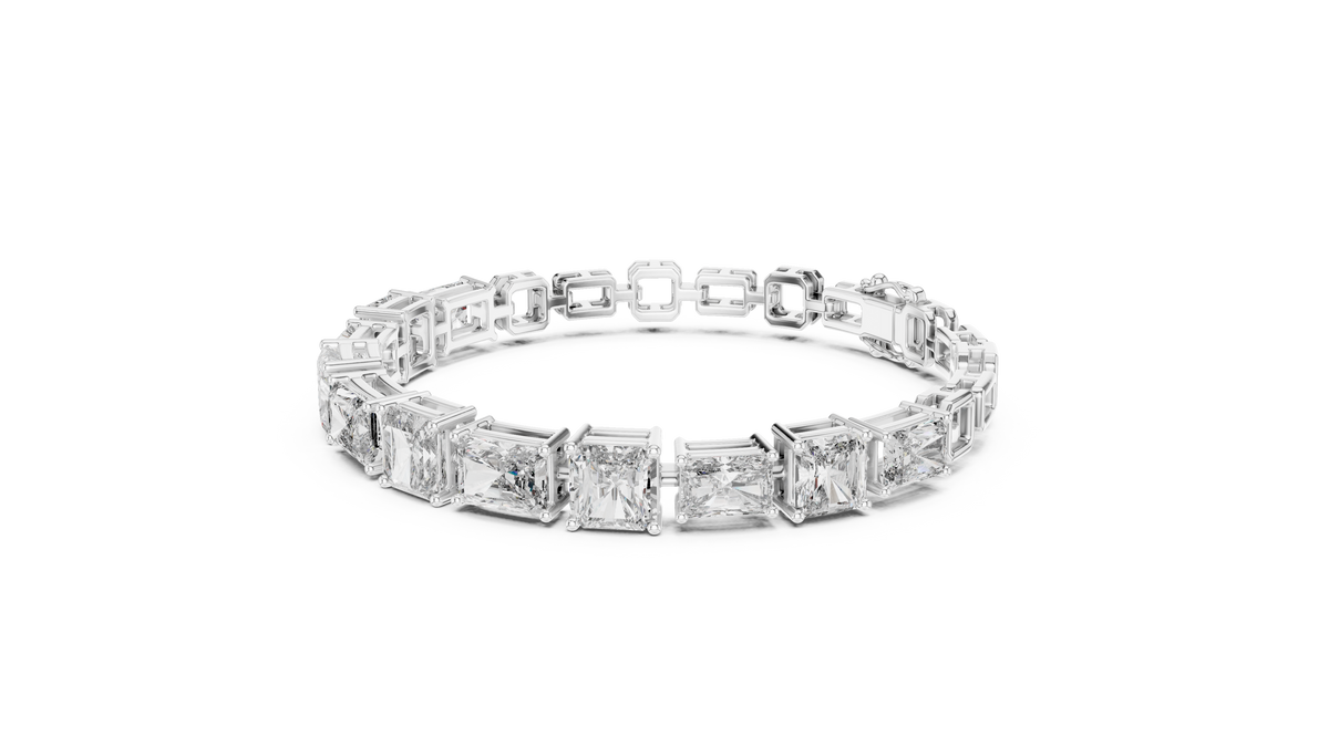 Prismara Large Radiant Cut Lab Grown Diamond Statement Bracelet