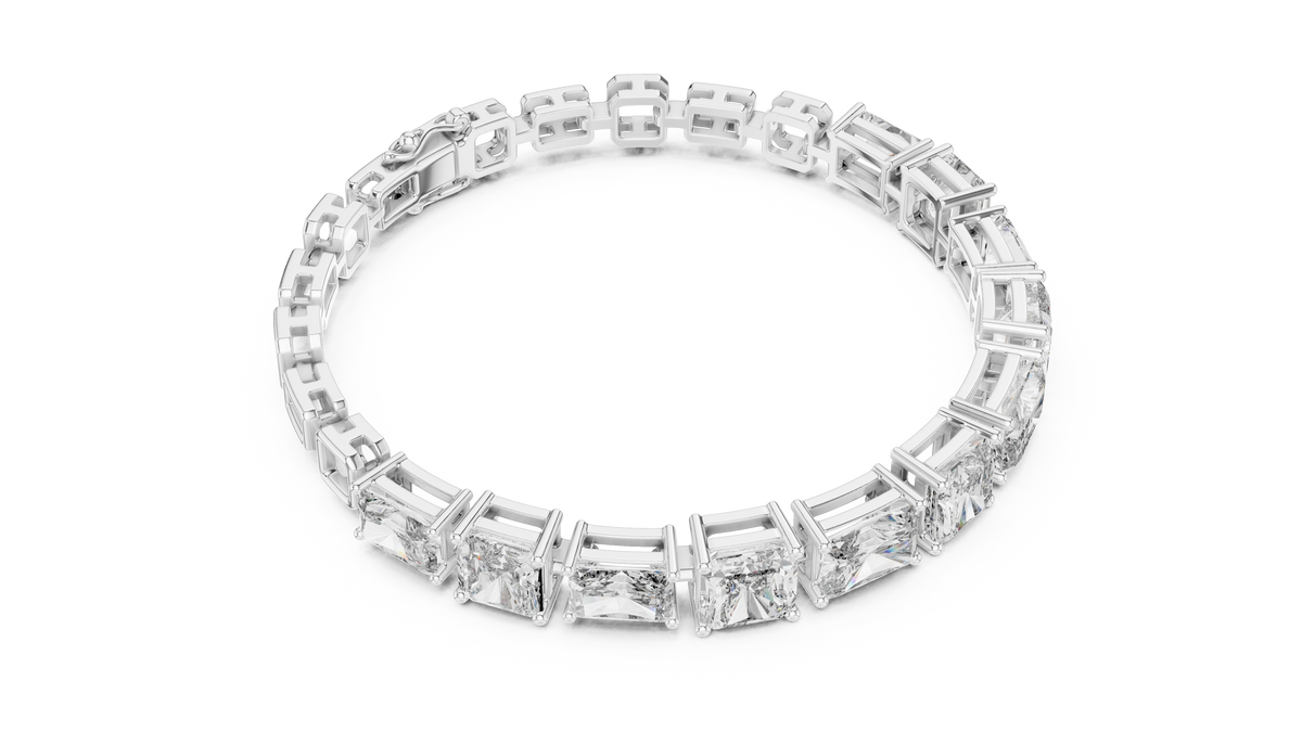 Prismara Large Radiant Cut Lab Grown Diamond Statement Bracelet