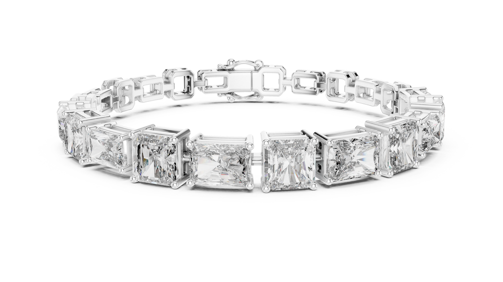 Prismara Large Radiant Cut Lab Grown Diamond Statement Bracelet