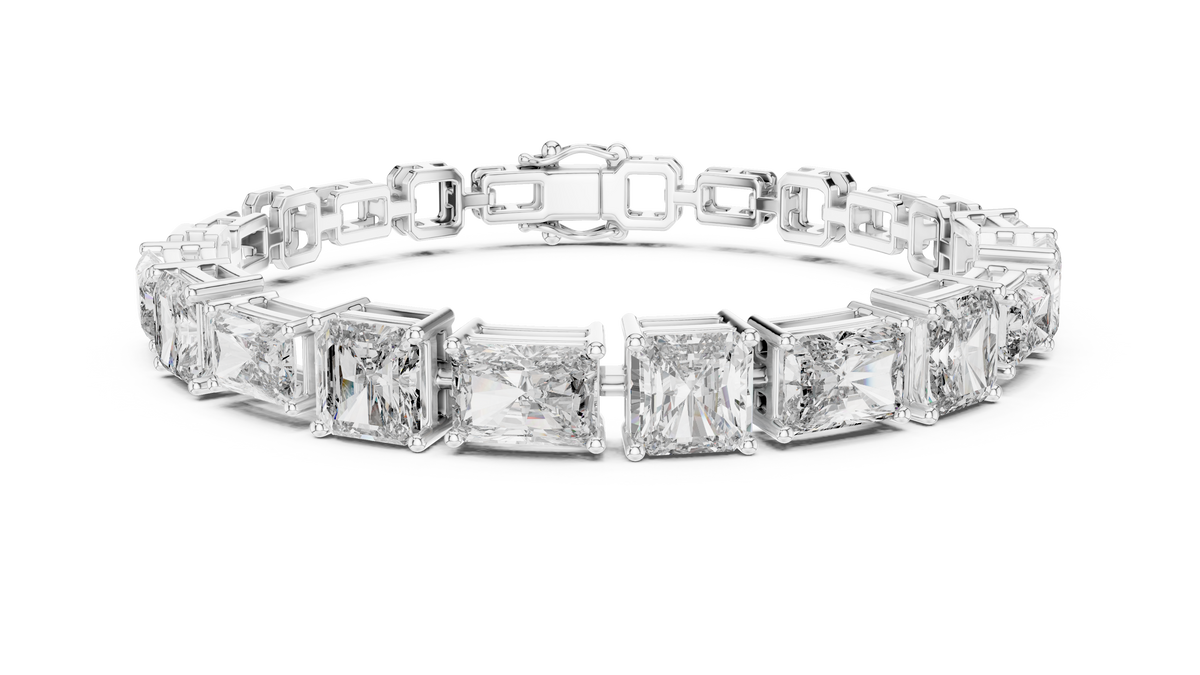 Prismara Large Radiant Cut Lab Grown Diamond Statement Bracelet