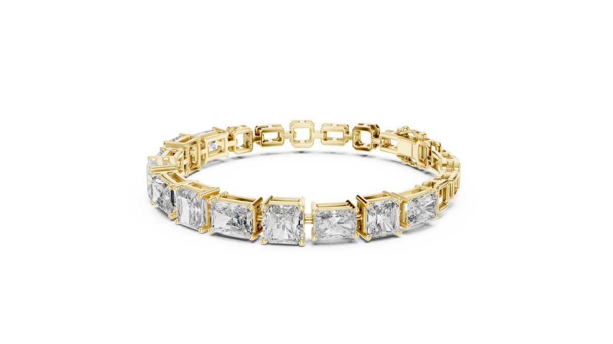 Prismara Large Radiant Cut Lab Grown Diamond Statement Bracelet