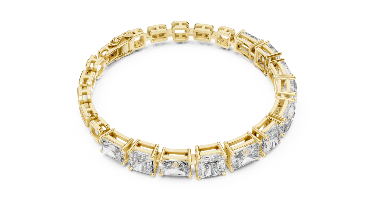 Prismara Large Radiant Cut Lab Grown Diamond Statement Bracelet