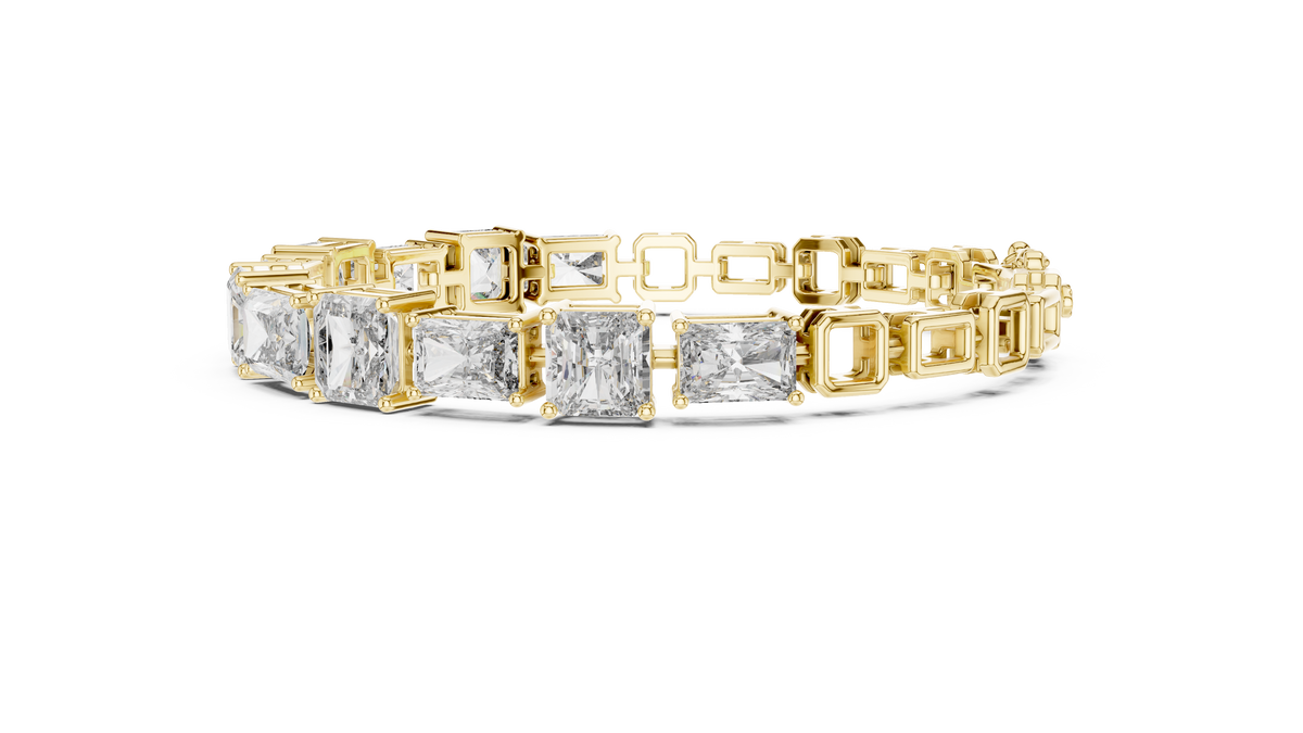 Prismara Large Radiant Cut Lab Grown Diamond Statement Bracelet