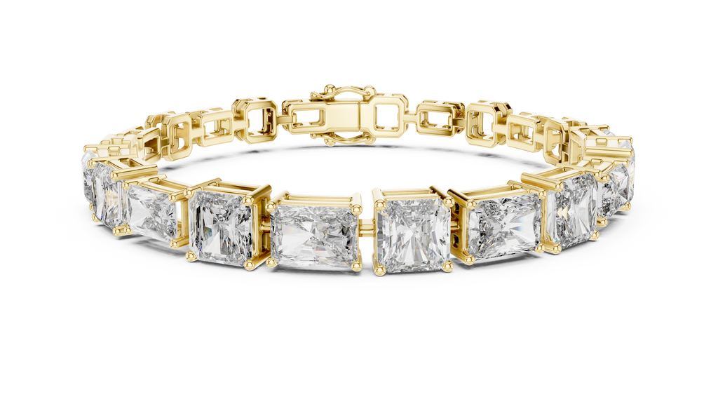 Prismara Large Radiant Cut Lab Grown Diamond Statement Bracelet