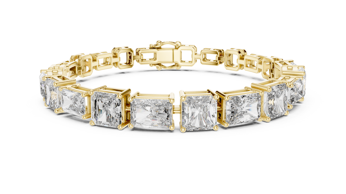 Prismara Large Radiant Cut Lab Grown Diamond Statement Bracelet