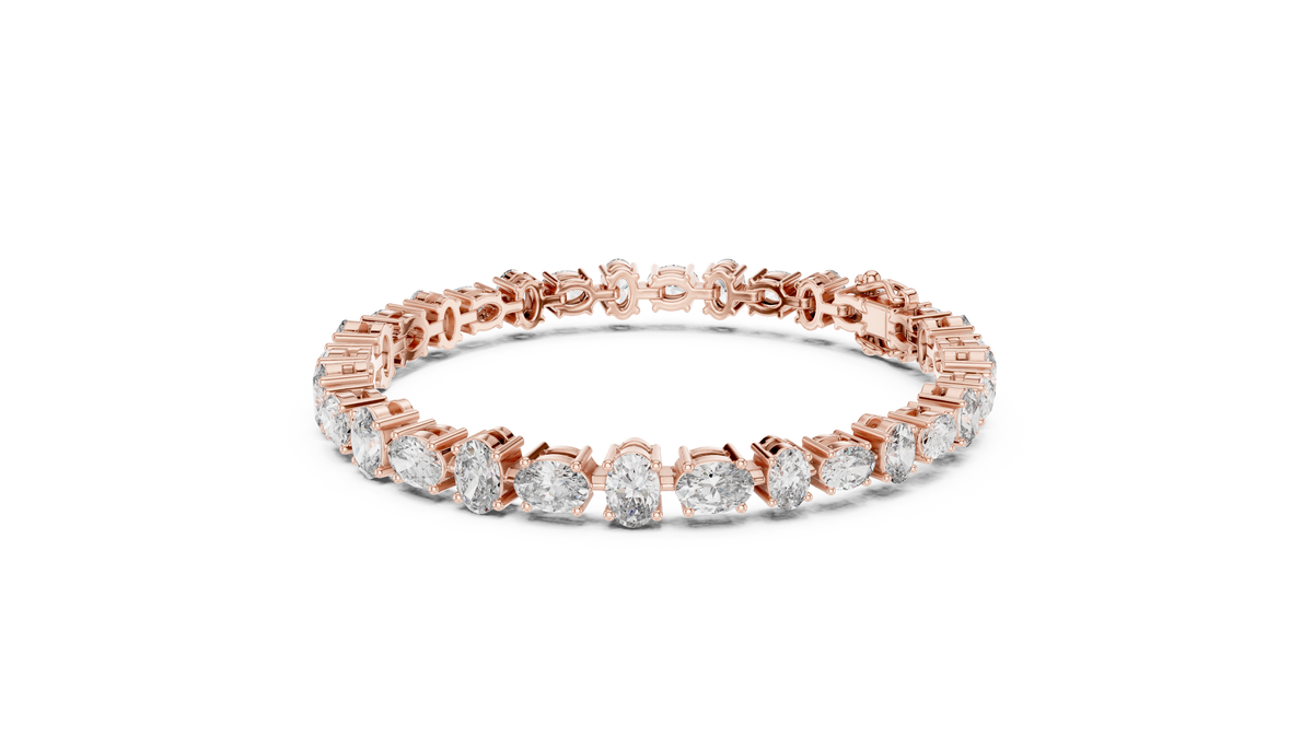 Ellipsa Oval Cut Lab Grown Diamond Tennis Bracelet
