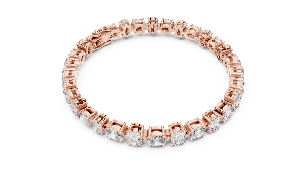 Ellipsa Oval Cut Lab Grown Diamond Tennis Bracelet