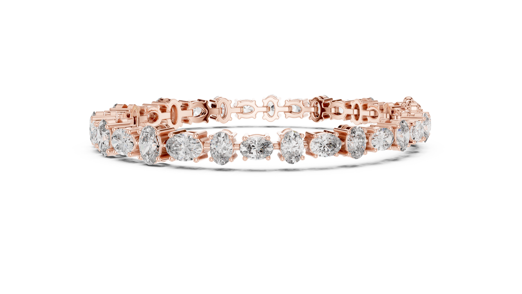 Ellipsa Oval Cut Lab Grown Diamond Tennis Bracelet