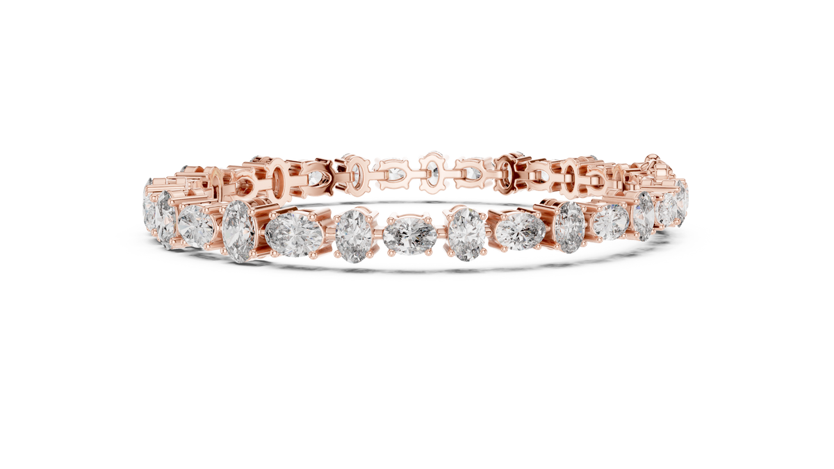 Ellipsa Oval Cut Lab Grown Diamond Tennis Bracelet