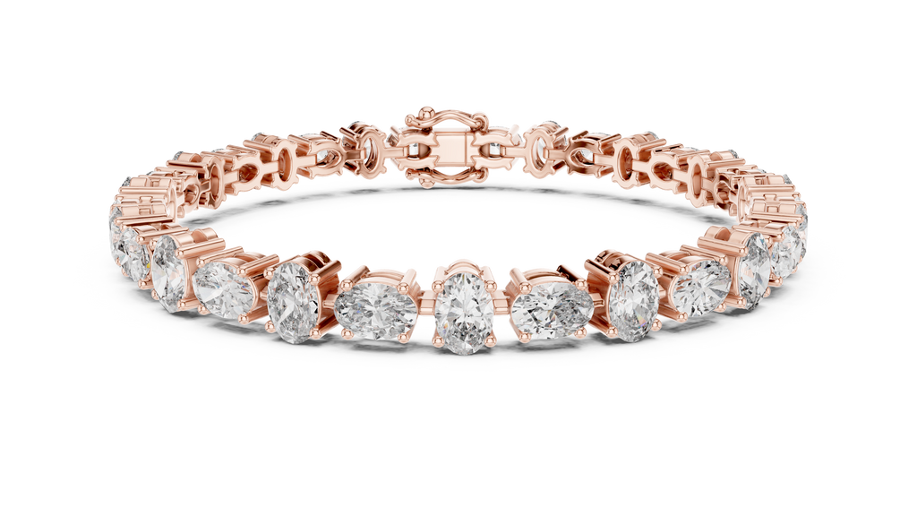 Ellipsa Oval Cut Lab Grown Diamond Tennis Bracelet