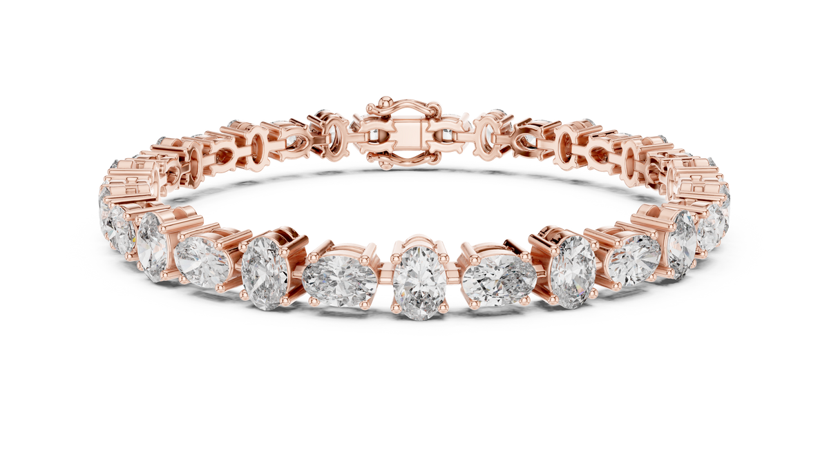 Ellipsa Oval Cut Lab Grown Diamond Tennis Bracelet