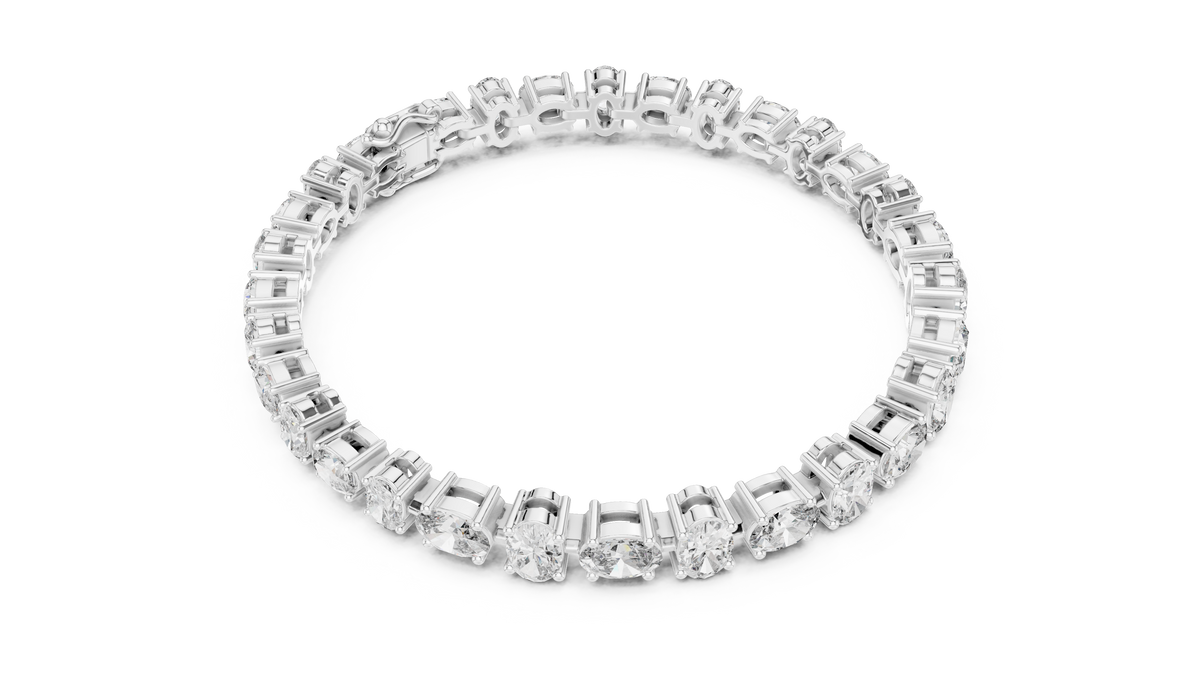 Ellipsa Oval Cut Lab Grown Diamond Tennis Bracelet