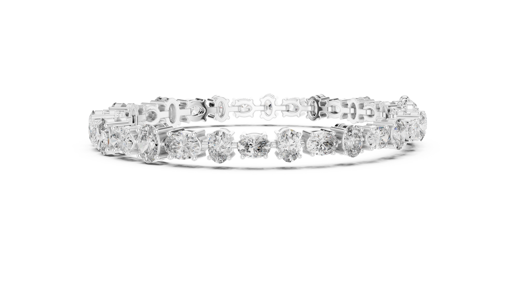 Ellipsa Oval Cut Lab Grown Diamond Tennis Bracelet