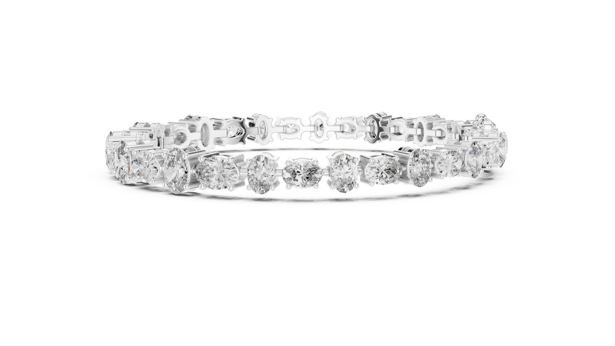 Ellipsa Oval Cut Lab Grown Diamond Tennis Bracelet
