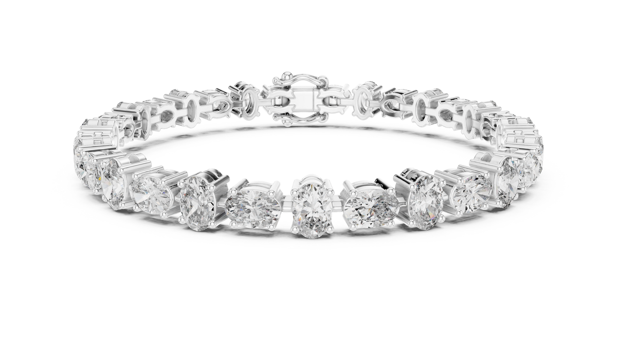 Ellipsa Oval Cut Lab Grown Diamond Tennis Bracelet