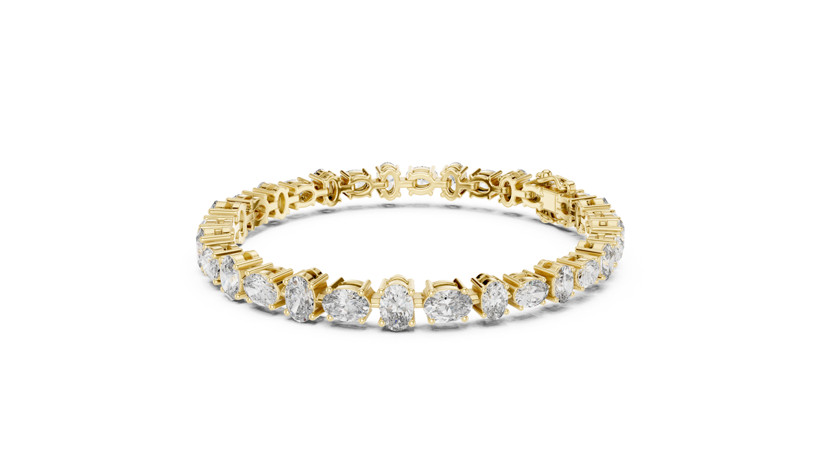 Ellipsa Oval Cut Lab Grown Diamond Tennis Bracelet