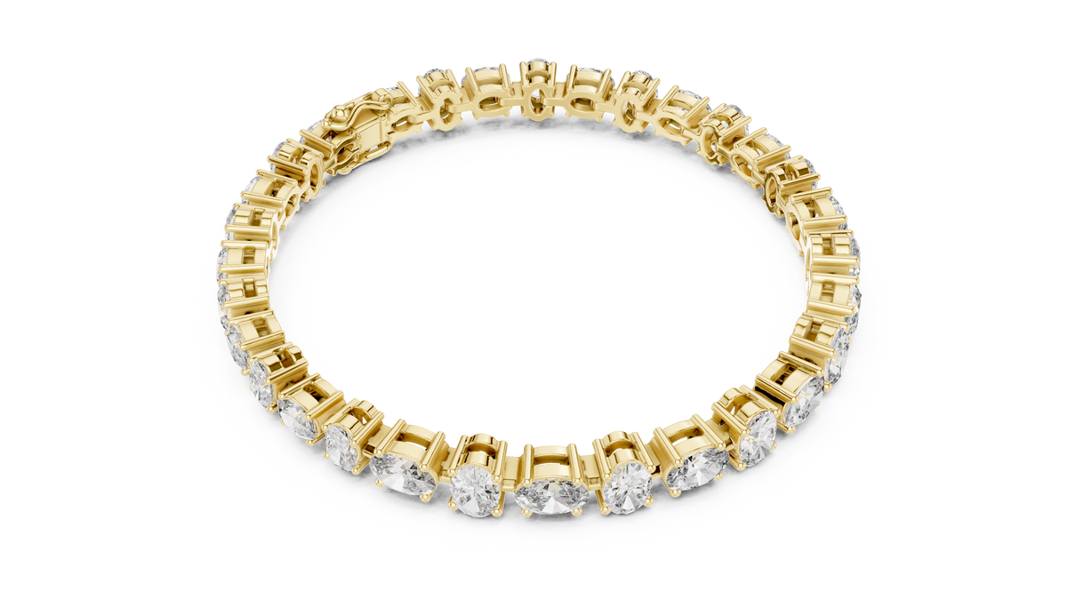 Ellipsa Oval Cut Lab Grown Diamond Tennis Bracelet
