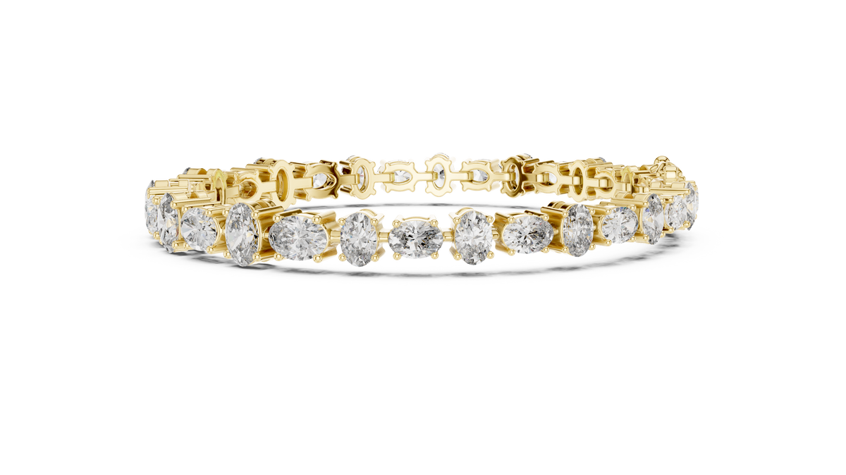 Ellipsa Oval Cut Lab Grown Diamond Tennis Bracelet