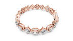 Octavia Asscher and Emerald Cut Halo Lab Grown Diamond Statement Bracelet