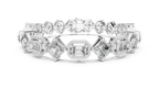 Octavia Asscher and Emerald Cut Halo Lab Grown Diamond Statement Bracelet