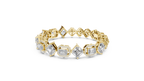 Octavia Asscher and Emerald Cut Halo Lab Grown Diamond Statement Bracelet