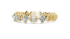 Octavia Asscher and Emerald Cut Halo Lab Grown Diamond Statement Bracelet