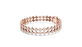 Trellara Wide Double Row Clover Cluster Lab Grown Diamond Bracelet