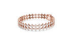 Trellara Wide Double Row Clover Cluster Lab Grown Diamond Bracelet
