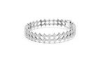 Trellara Wide Double Row Clover Cluster Lab Grown Diamond Bracelet