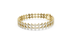 Trellara Wide Double Row Clover Cluster Lab Grown Diamond Bracelet