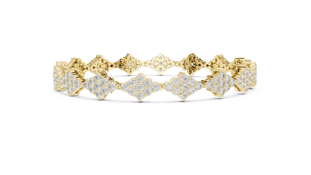Lozanne Lozenge Cluster Lab Grown Diamond Link Bracelet
