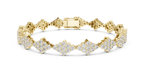 Lozanne Lozenge Cluster Lab Grown Diamond Link Bracelet
