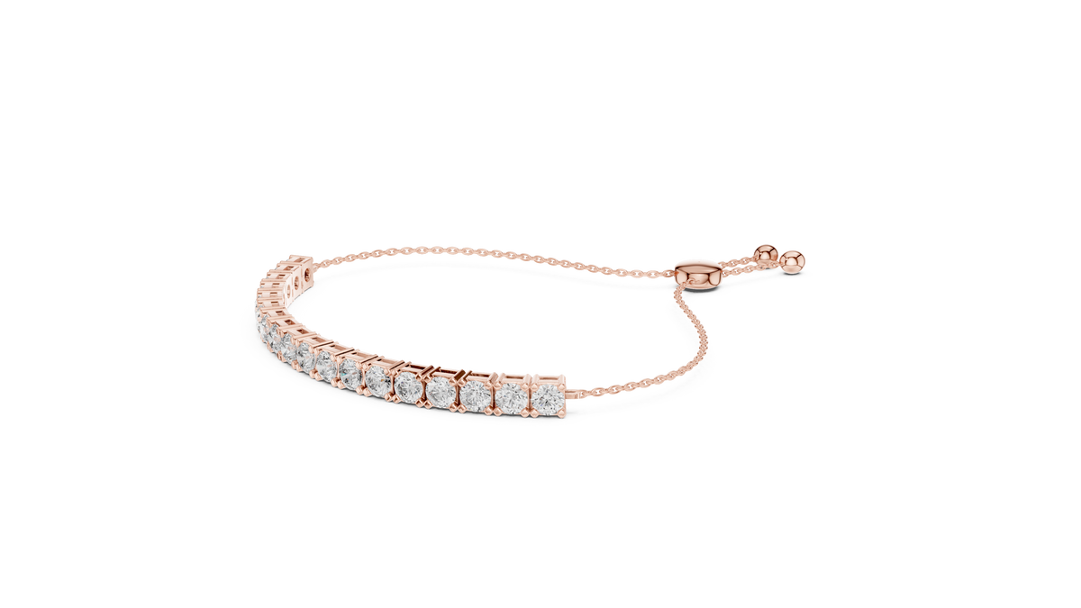 Slidora Adjustable Slider Lab Grown Diamond Tennis Bracelet