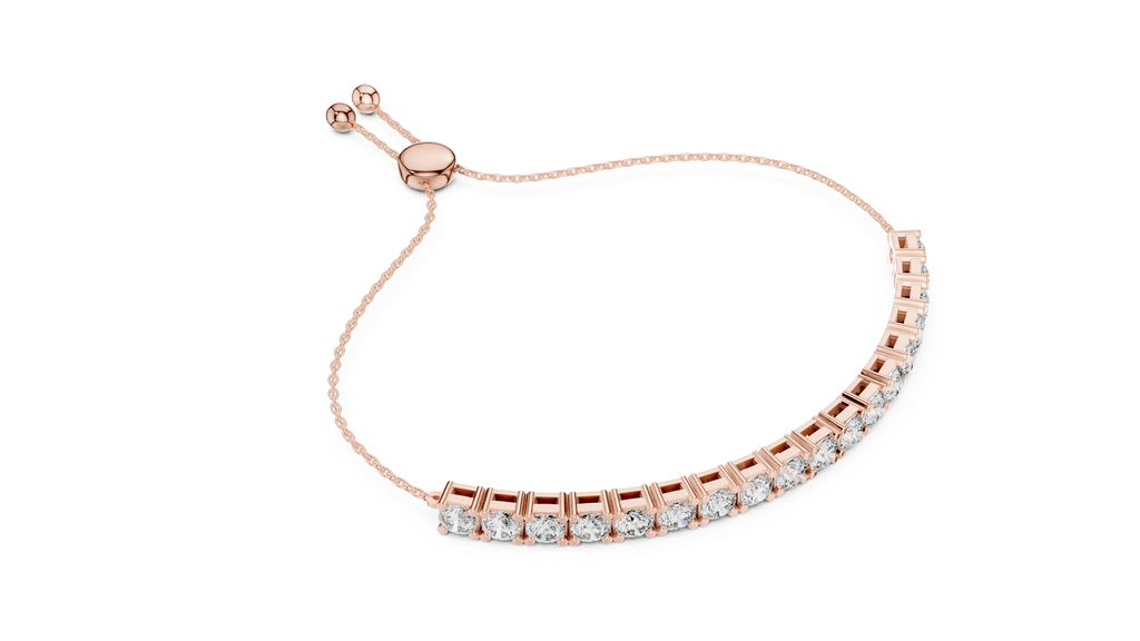 Slidora Adjustable Slider Lab Grown Diamond Tennis Bracelet