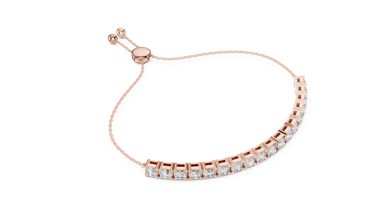 Slidora Adjustable Slider Lab Grown Diamond Tennis Bracelet