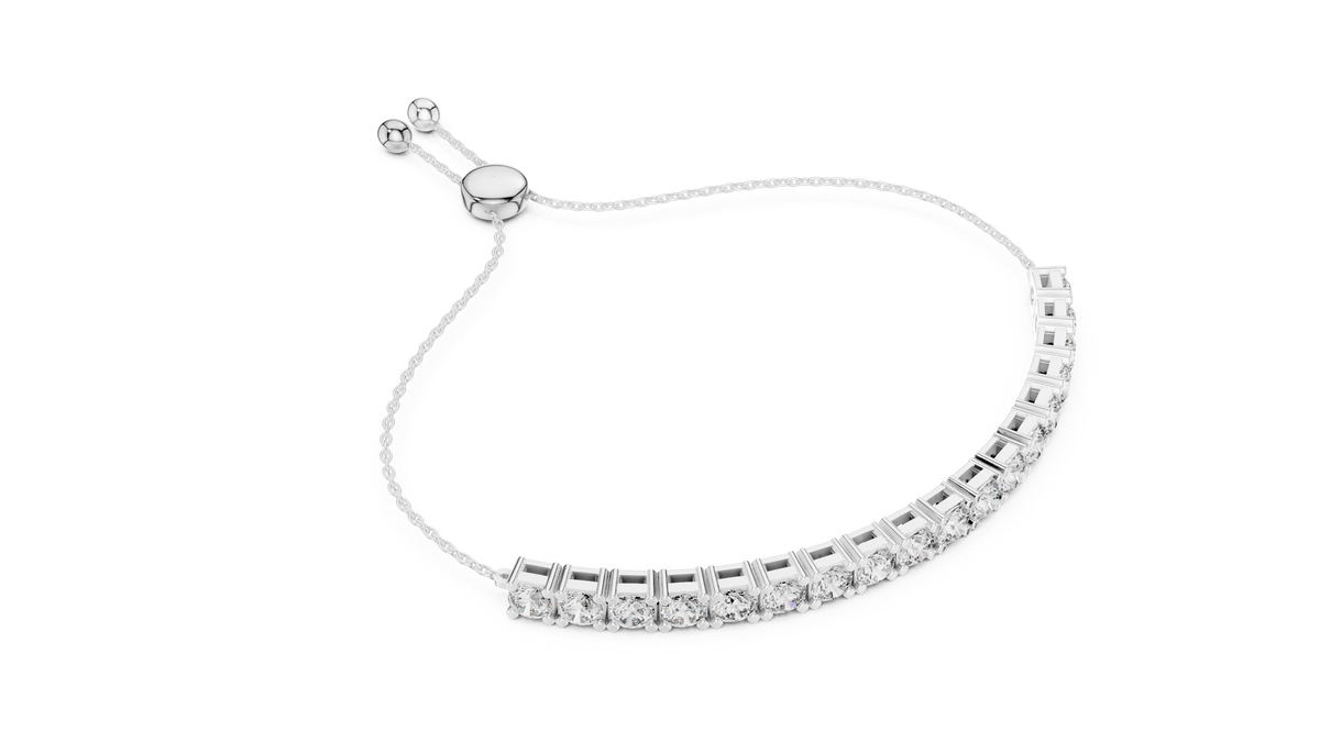 Slidora Adjustable Slider Lab Grown Diamond Tennis Bracelet