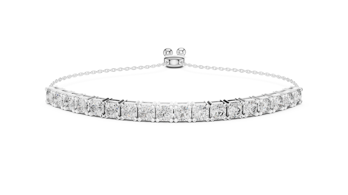 Slidora Adjustable Slider Lab Grown Diamond Tennis Bracelet