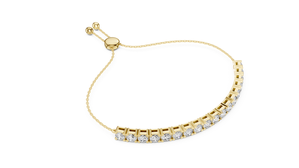 Slidora Adjustable Slider Lab Grown Diamond Tennis Bracelet