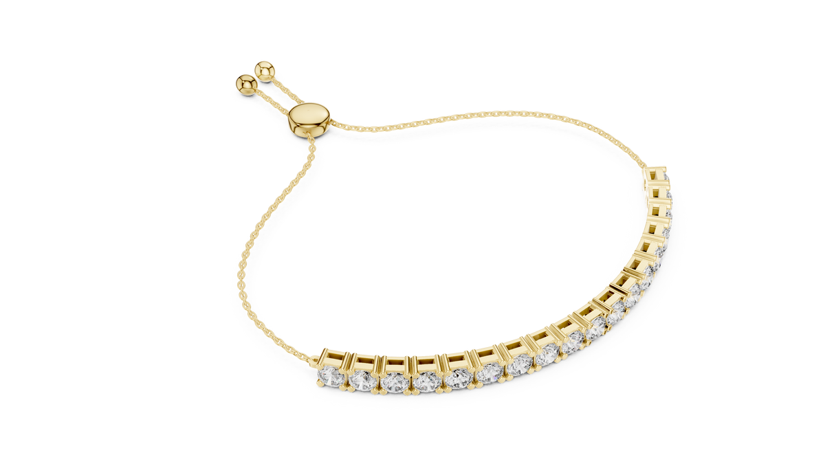 Slidora Adjustable Slider Lab Grown Diamond Tennis Bracelet