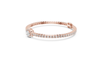Focalle Oval Halo Solitaire Lab Grown Diamond Tennis Bracelet