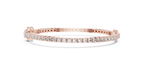 Focalle Oval Halo Solitaire Lab Grown Diamond Tennis Bracelet