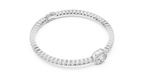 Focalle Oval Halo Solitaire Lab Grown Diamond Tennis Bracelet