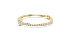 Focalle Oval Halo Solitaire Lab Grown Diamond Tennis Bracelet