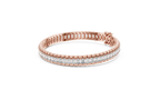 Regaline Wide Emerald Cut Lab Grown Diamond Link Tennis Bracelet