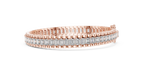 Regaline Wide Emerald Cut Lab Grown Diamond Link Tennis Bracelet
