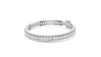 Regaline Wide Emerald Cut Lab Grown Diamond Link Tennis Bracelet